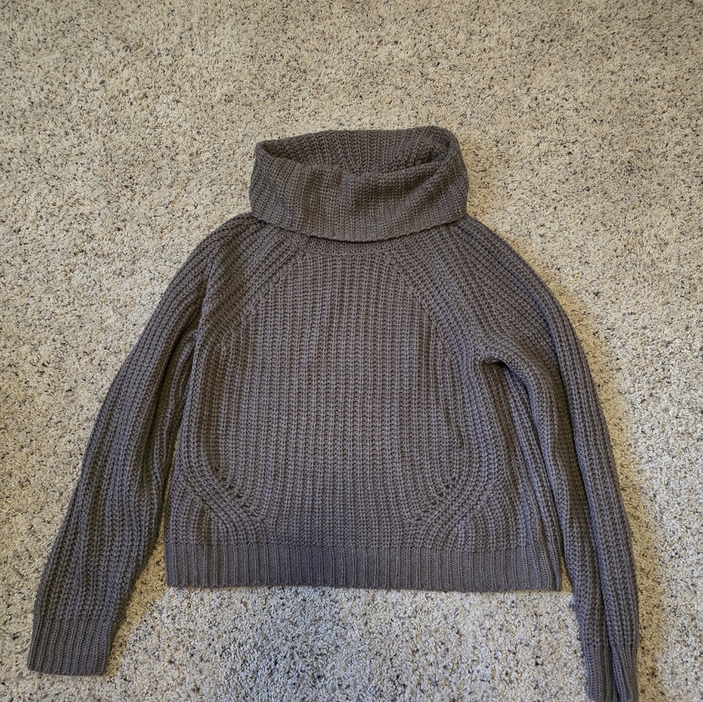 Pink Rose Charcoal Turtleneck Sweater